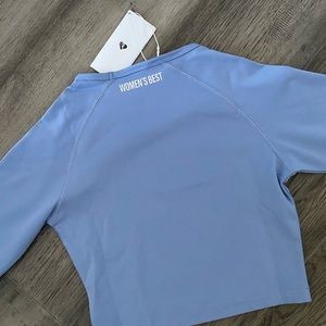 Women’s Best Long Sleeve Crop Top - Powder Blue